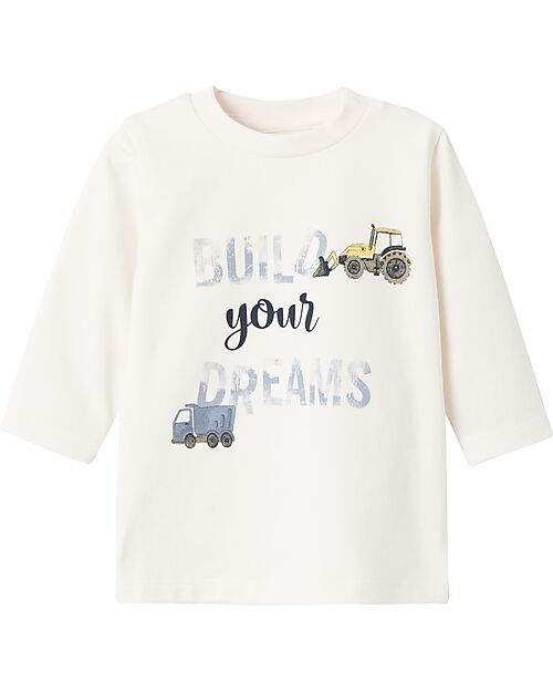 Name it Maglia Manica Lunga - Bianco- Chiusura Con Bottoni Maglie Manica Lunga