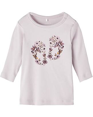 Name it Maglia Manica Lunga con Stampa - Orchid Hush - Cotone Bio Maglie Manica Lunga