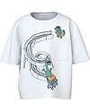 Name it Maglia Maniche Corte Dinosauro - Bianco - Cotone Bio T-shirt