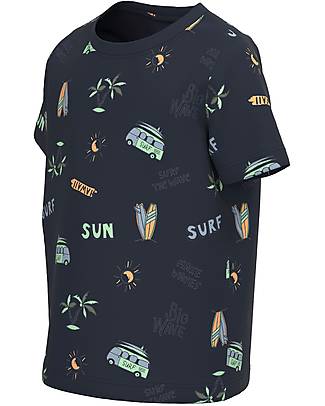 Name it Maglia Maniche Corte Surf - Blu Notte - Cotone Organico T-shirt