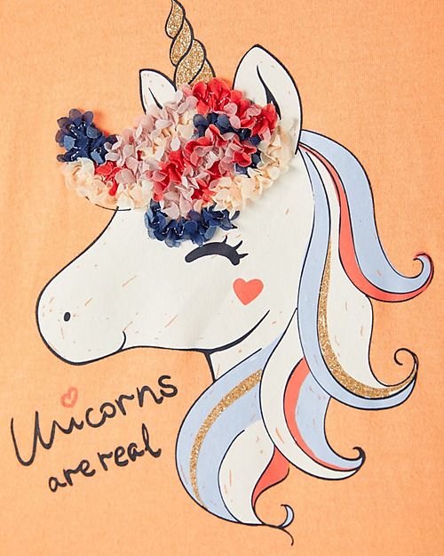 Name it Maglia Maniche Lunghe - Arancione - 100% Cotone Bio Maglie Manica Lunga