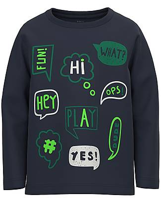 Name it Maglia Maniche Lunghe Bimbo - Nero - 100% Cotone Organico Maglie Manica Lunga