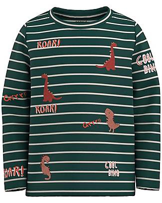 Name it Maglia Maniche Lunghe - Forest Biome - Dino - Cotone Organico Maglie Manica Lunga