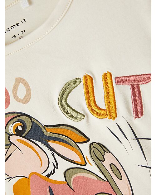 Name it Maglia Maniche Lunghe - Jet Stream - con Volant e Stampa Frontale - Cotone Maglie Manica Lunga