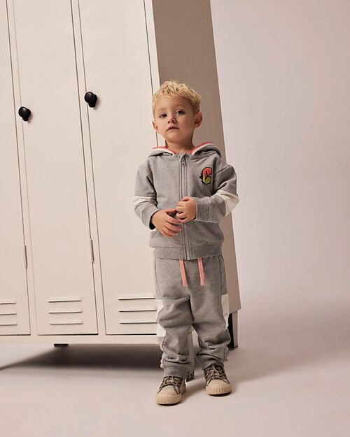 Name it Maglione Cardigan - Grigio Melange - 100% Cotone Organico Felpe