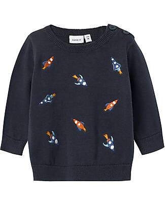 Name it Maglione - India Ink - con Stampa - 100% Cotone Bio Maglioni