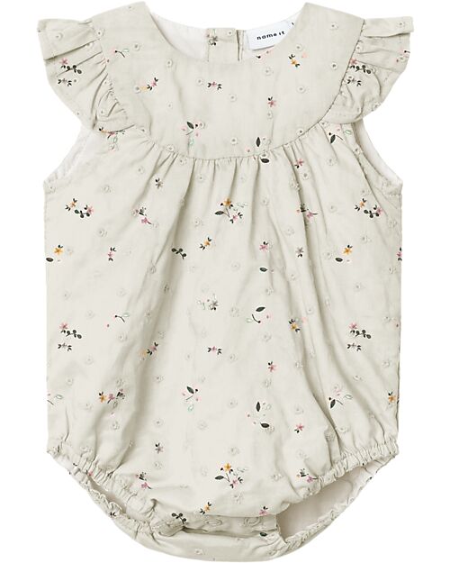 Name it Pagliaccetto con Volant - Jet Stream - Fiori - 100% Cotone Tutine Corte