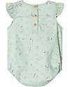 Name it Pagliaccetto con Volant - Still Green - Fiori - 100% Cotone Tutine Corte