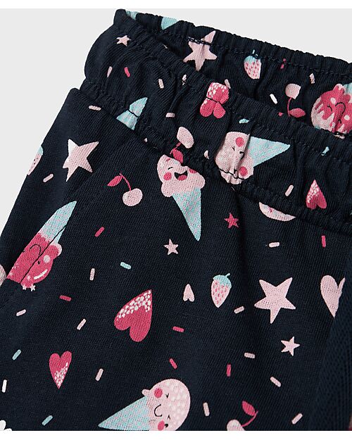 Name it Pantaloncini Corti con Coulisse - Dark Sapphire Icecream - 100% Cotone Pantaloni Corti