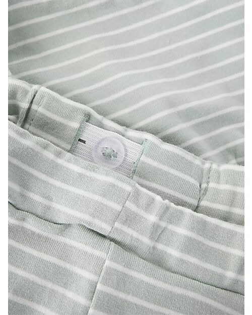 Name it Pantaloncini Corti con Coulisse - Righe - Acqua Grey - Cotone Pantaloni Corti