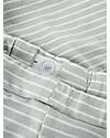 Name it Pantaloncini Corti con Coulisse - Righe - Acqua Grey - Cotone Pantaloni Corti