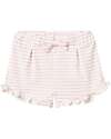 Name it Pantaloncini Corti con Coulisse - Righe - Cloud Dancer - Cotone Pantaloni Corti