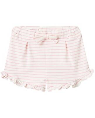 Name it Pantaloncini Corti con Coulisse - Righe - Cloud Dancer - Cotone Pantaloni Corti