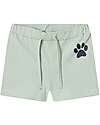 Name it Pantaloncini Corti con Coulisse - Silt Green - Paw Print - Cotone Bio
 Pantaloni Corti