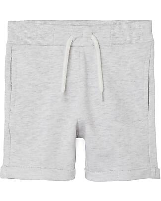 Name it Pantaloncini Corti con Laccio - Grigio - 100% Cotone Pantaloni Corti