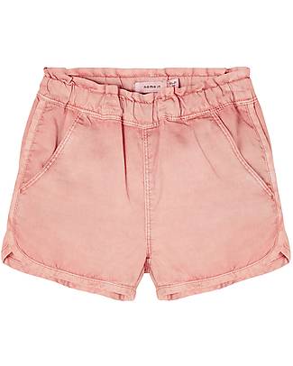 Name it Pantaloncini Paperbag Becky - Rosa - 100% Lyocell ™Tencel Pantaloni Corti