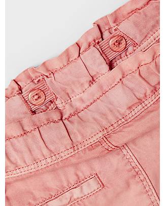 Name it Pantaloncini Paperbag Becky - Rosa - 100% Lyocell ™Tencel Pantaloni Corti