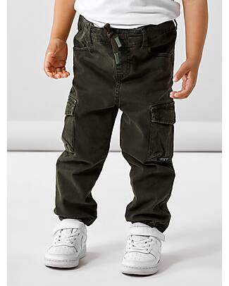 Name it Pantalone Cargo - Rosin - con Tasche Frontali - Cotone Pantaloni Lunghi