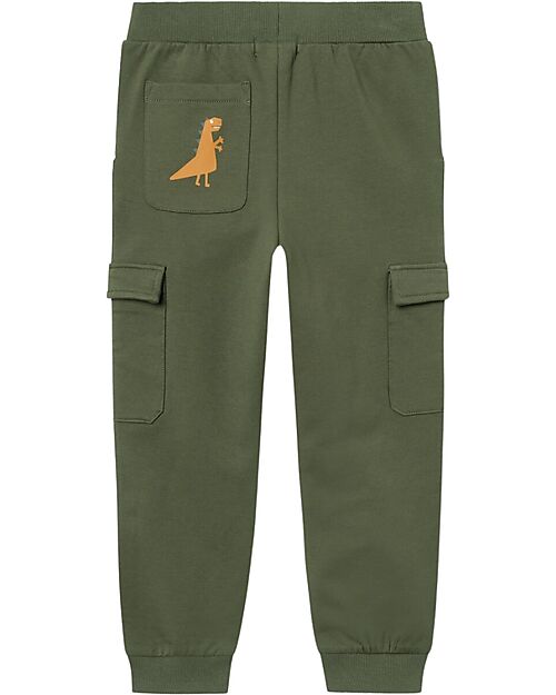 Name it Pantalone da Tuta Cargo - con Tasche Laterali - Rifle Green - Cotone
 Pantaloni Lunghi