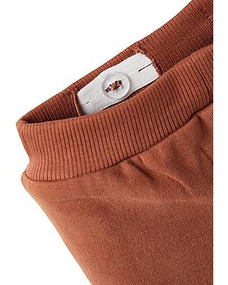 Name it Pantalone Felpato Orsetto - Coconut Shell - Vita Regolabile - Cotone Bio Pantaloni Lunghi