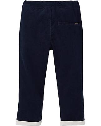 Name it Pantalone in Velluto a Costine con Coulisse - Dark Sapphire - Vita Elasticizzata Pantaloni Lunghi