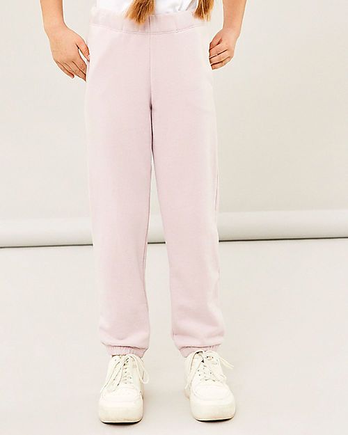 Name it Pantalone - Rosa Chiaro - Vita Regolabile - Cotone Bio Pantaloni Lunghi