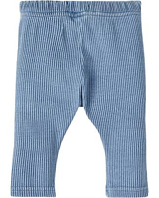 Name it Pantalone Slim - Light Blue Denim - con Vita Regolabile - Cotone Pantaloni Lunghi