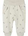 Name it Pantaloni a Vita Elasticizzata con Stampa Floreale - Beige Chiaro Melange - Cotone Biologico Leggings