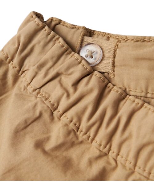 Name it Pantaloni Corti Cargo - Beige - Elastico in Vita Pantaloni Corti