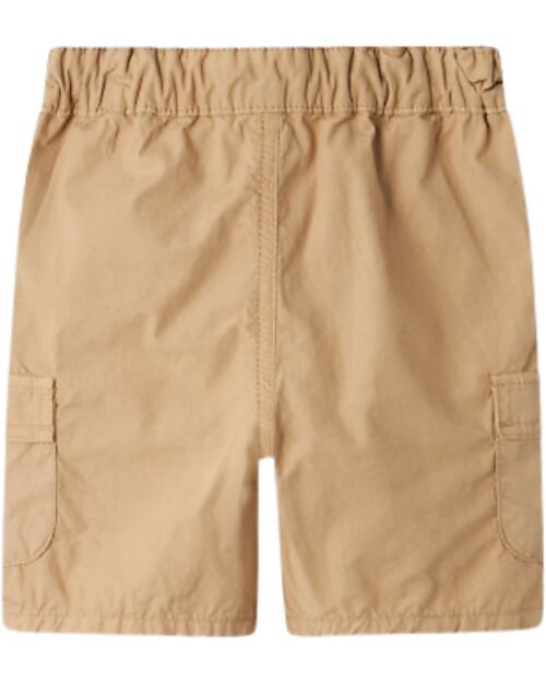 Name it Pantaloni Corti Cargo - Beige - Elastico in Vita Pantaloni Corti