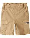 Name it Pantaloni Corti Cargo - Beige - Elastico in Vita Pantaloni Corti