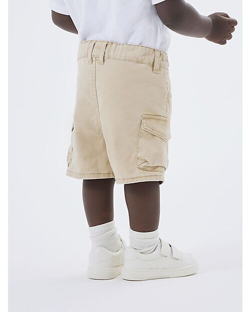 Name it Pantaloni Corti Cargo con Coulisse e Tasche Laterali