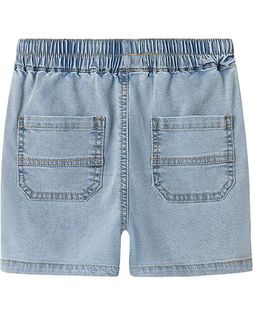 Name it Pantaloni Corti con Coulisse e Tasche Laterali - Denim Chiaro Pantaloni Corti