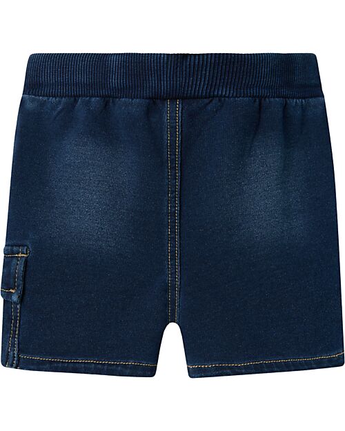 Name it Pantaloni Corti con Coulisse e Tasche Laterali - Denim Scuro Pantaloni Corti