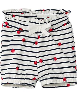 Name it Pantaloni Corti con Coulisse - Jet Stream - Righe - Coccinelle - Cotone Bio Pantaloni Corti