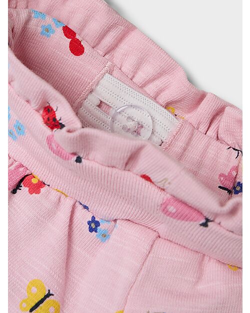 Name it Pantaloni Corti con Coulisse - Parfait Pink - Fantasia Primavera - Cotone Bio
 Pantaloni Corti