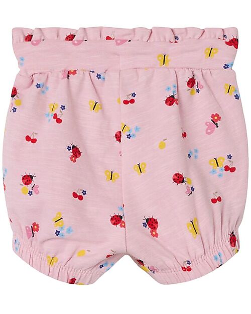 Name it Pantaloni Corti con Coulisse - Parfait Pink - Fantasia Primavera - Cotone Bio
 Pantaloni Corti