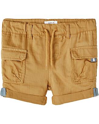 Name it Pantaloni Corti con Tasche Laterali - Bistre - 100% Cotone Pantaloni Corti