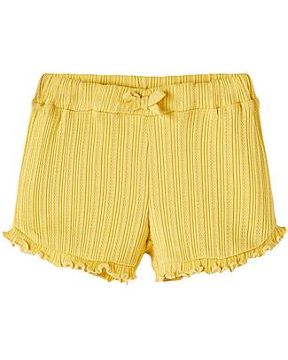 Name it Pantaloni Corti - Giallo - 100% Cotone Organico Pantaloni Corti