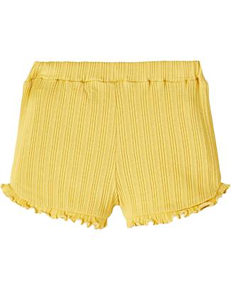 Name it Pantaloni Corti - Giallo - 100% Cotone Organico Pantaloni Corti
