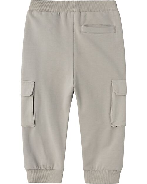 Name it Pantaloni da Tuta con Tasche Laterali - Wild Dove - Cotone Pantaloni Lunghi