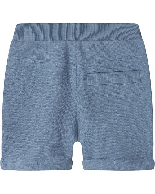 Name it Pantaloni da Tuta Corti - con Coulisse - Azzurro - 100% Cotone Pantaloni Corti