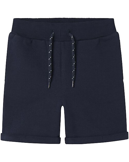 Name it Pantaloni da Tuta Corti - con Coulisse - Blu Navy - 100% Cotone Pantaloni Corti