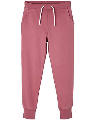 Name it Pantaloni Felpati - Rosa Antico - in Cotone - con Orli a Coste Pantaloni Lunghi