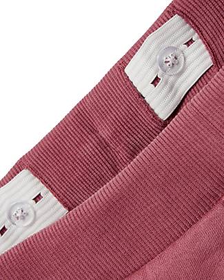 Name it Pantaloni Felpati - Rosa Antico - in Cotone - con Orli a Coste Pantaloni Lunghi