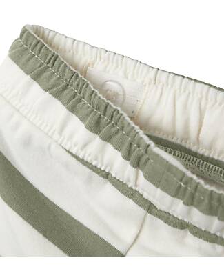 Name it Pantaloni in Tuta - Righe - Verde Tè e Bianco - Cotone Bio Pantaloni Lunghi