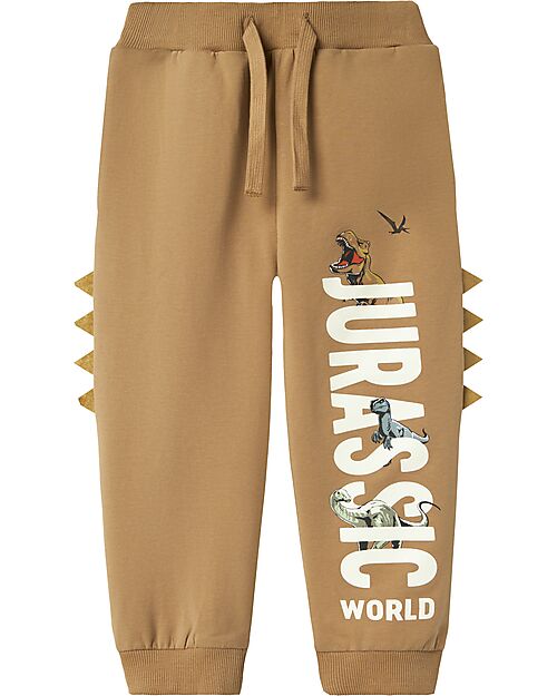 Name it Pantaloni Lunghi Jurassic - Beige - Cotone Bio Pantaloni Lunghi