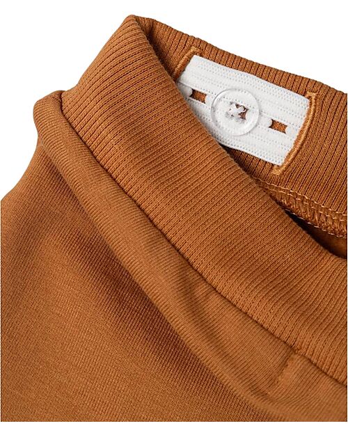 Name it Pantaloni Tuta con Tasca Posteriore e Vita Elasticizzata - Mandorla - Cotone Pantaloni Lunghi