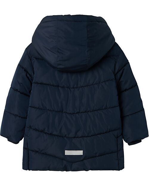 Name it Piumino Smanicato con Zip - Dark Sapphire - Cappuccio Staccabile Piumini