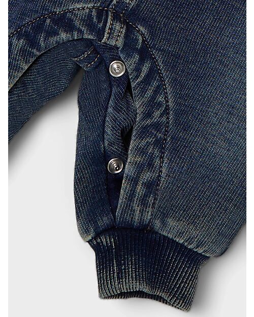 Name it Salopette Jeans - Dark Blue Denim - con Tasca Frontale - Cotone Salopette